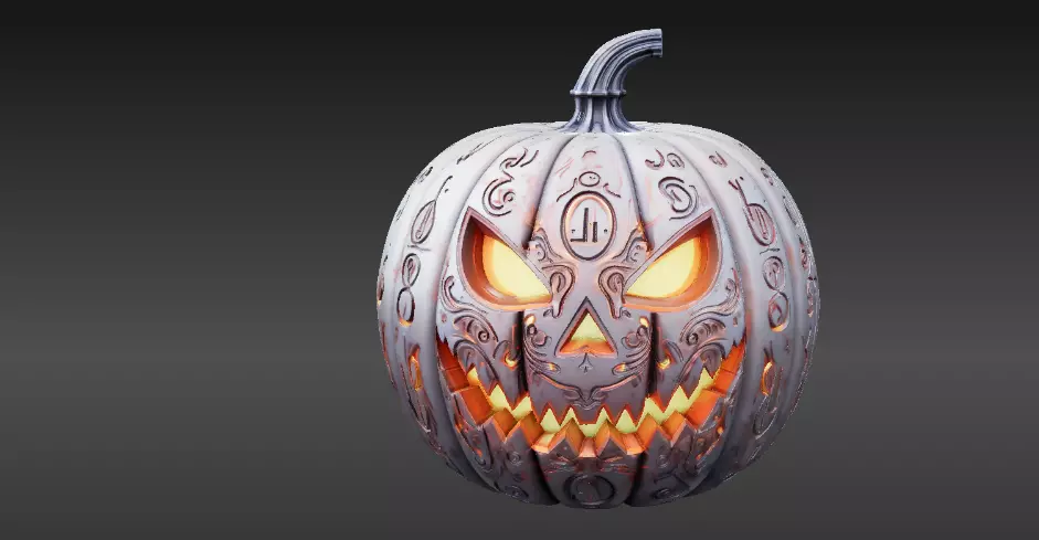 Pumpkin Lantern 3D Model Jack-O-Lantern Halloween 3D Printable 3D print model_2