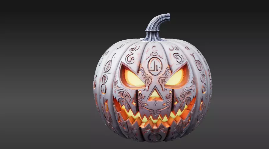 Pumpkin Lantern 3D Model Jack-O-Lantern Halloween 3D Printable 3D print model_3