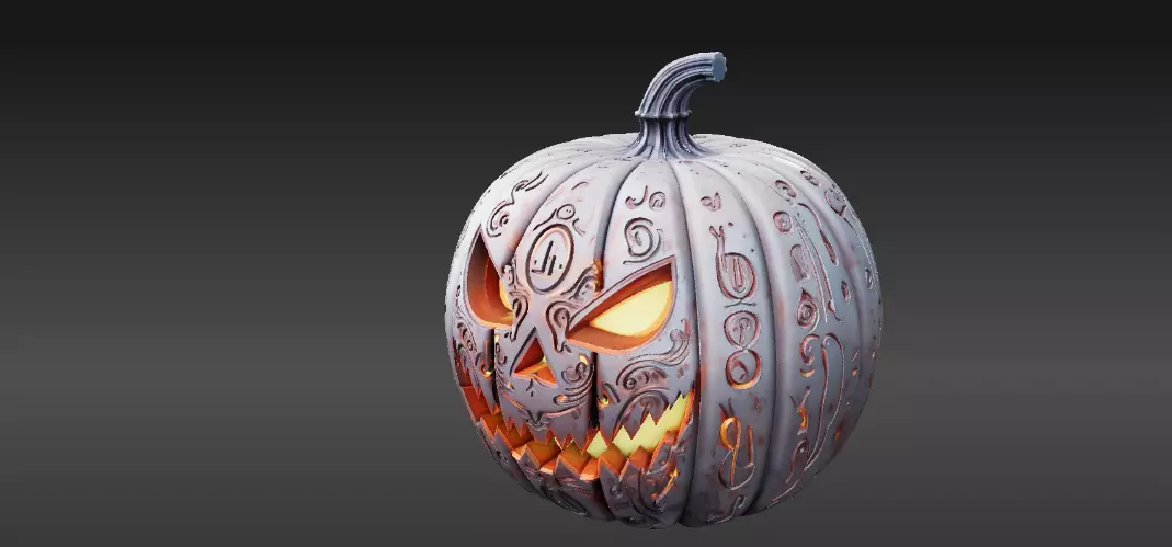 Pumpkin Lantern 3D Model Jack-O-Lantern Halloween 3D Printable 3D print model_10
