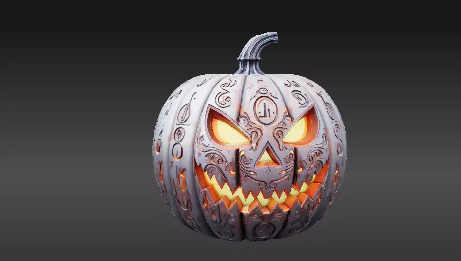 Pumpkin Lantern 3D Model Jack-O-Lantern Halloween 3D Printable 3D print model_6