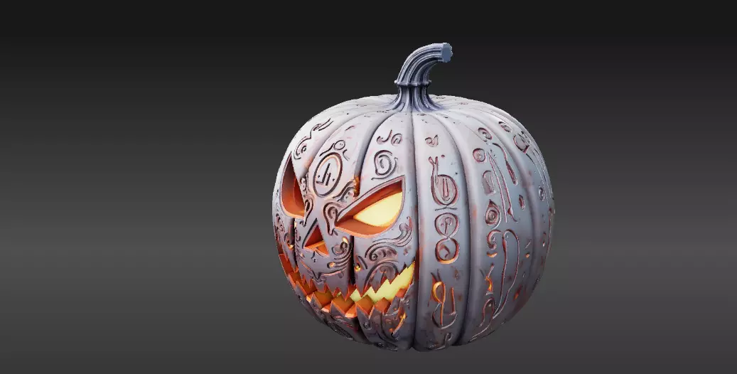 Pumpkin Lantern 3D Model Jack-O-Lantern Halloween 3D Printable 3D print model_8