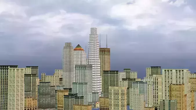 Mordent City 3D Model Part 4 Low Poly 3D Model