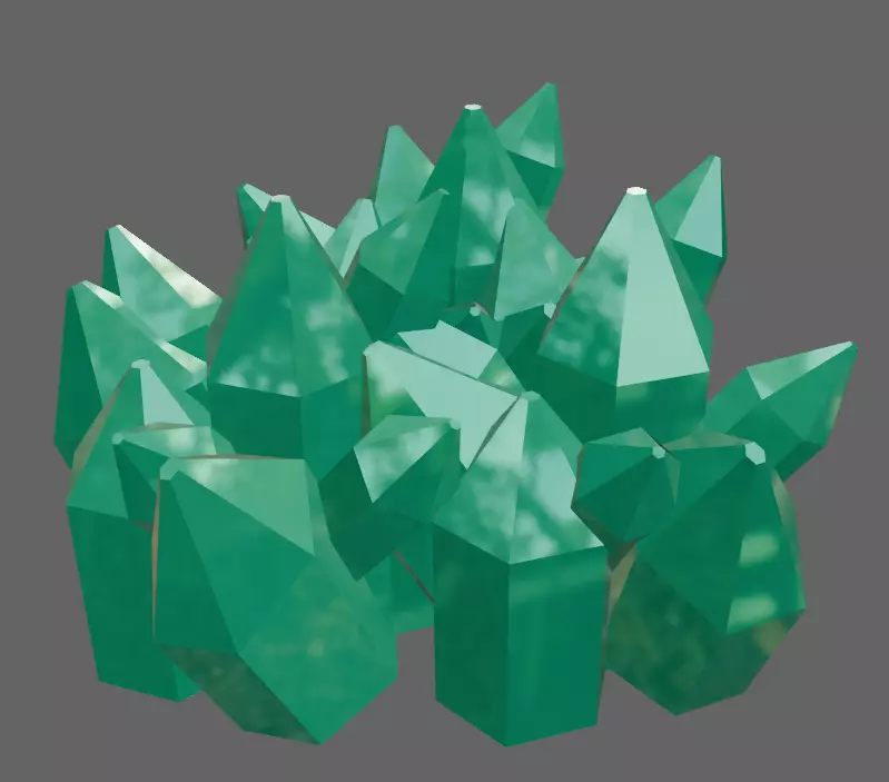quarts crystal cluster Free 3D print model