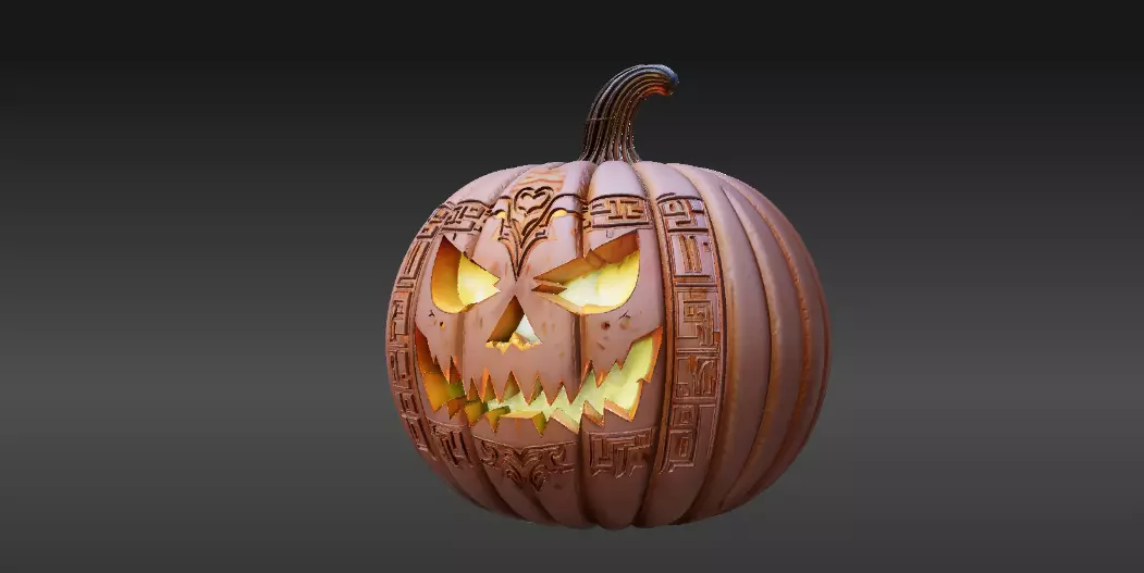 Jack-O-Lantern Halloween 3D Printable Pumpkin 3D print model_13