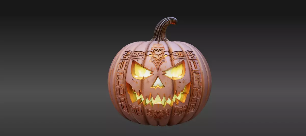 Jack-O-Lantern Halloween 3D Printable Pumpkin 3D print model_0