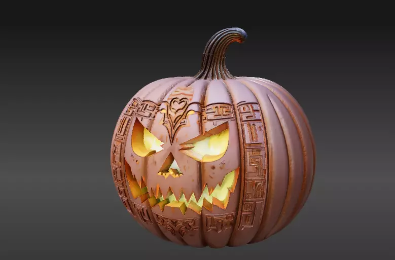 Jack-O-Lantern Halloween 3D Printable Pumpkin 3D print model_8