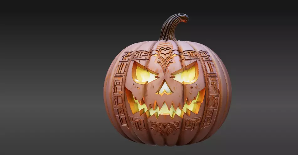 Jack-O-Lantern Halloween 3D Printable Pumpkin 3D print model_5
