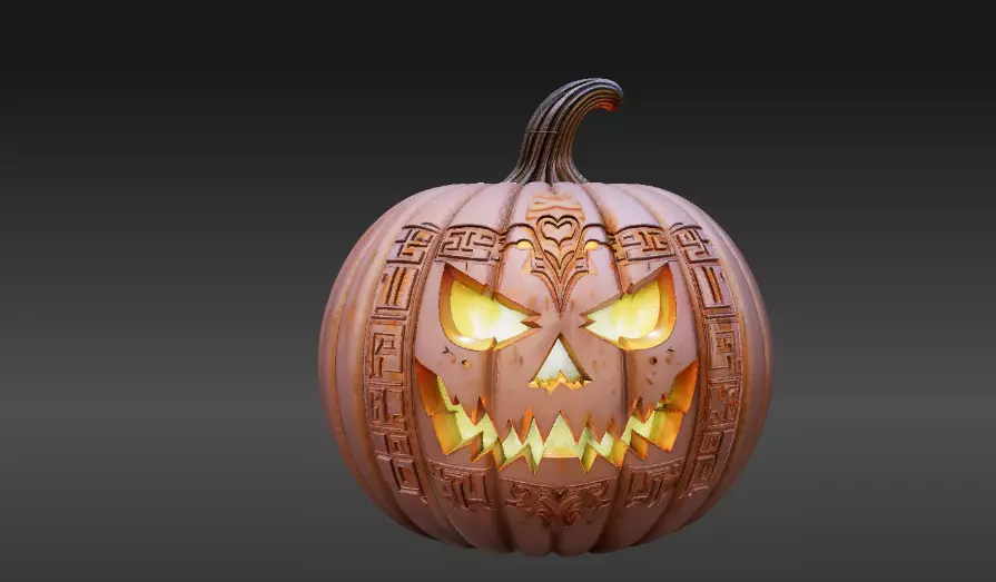Jack-O-Lantern Halloween 3D Printable Pumpkin 3D print model_10