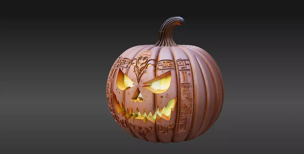 Jack-O-Lantern Halloween 3D Printable Pumpkin 3D print model_7