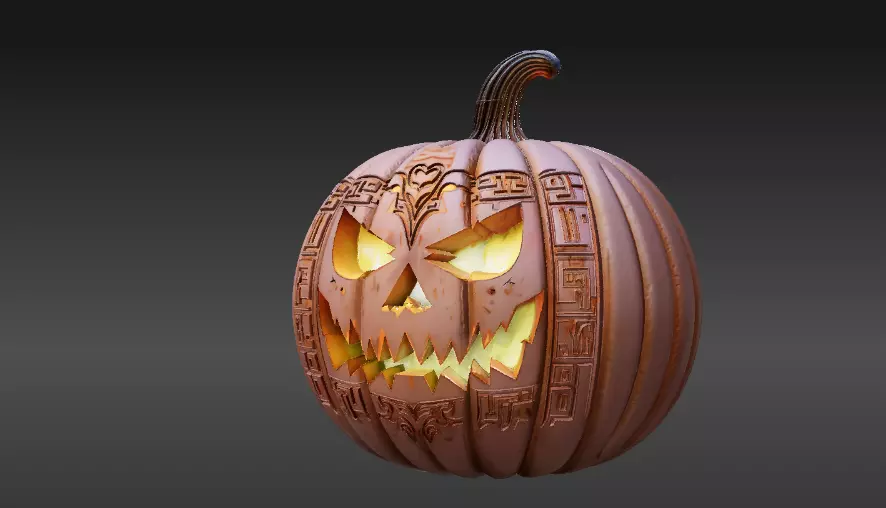 Jack-O-Lantern Halloween 3D Printable Pumpkin 3D print model_12
