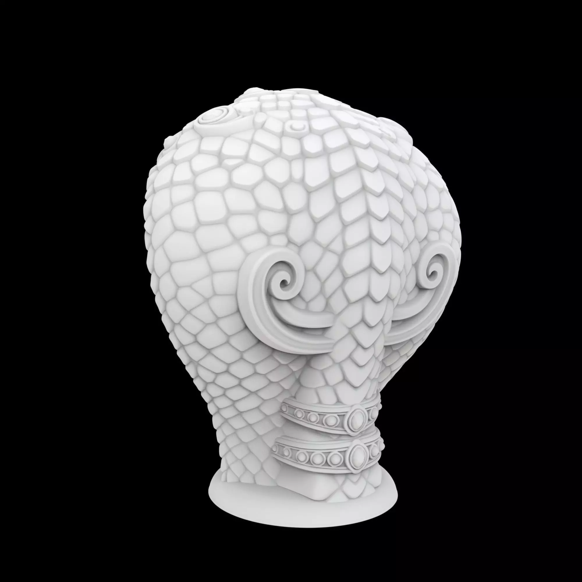 Hooded Cobra with Jewelry Accents 3D Print Model 3D print model_2