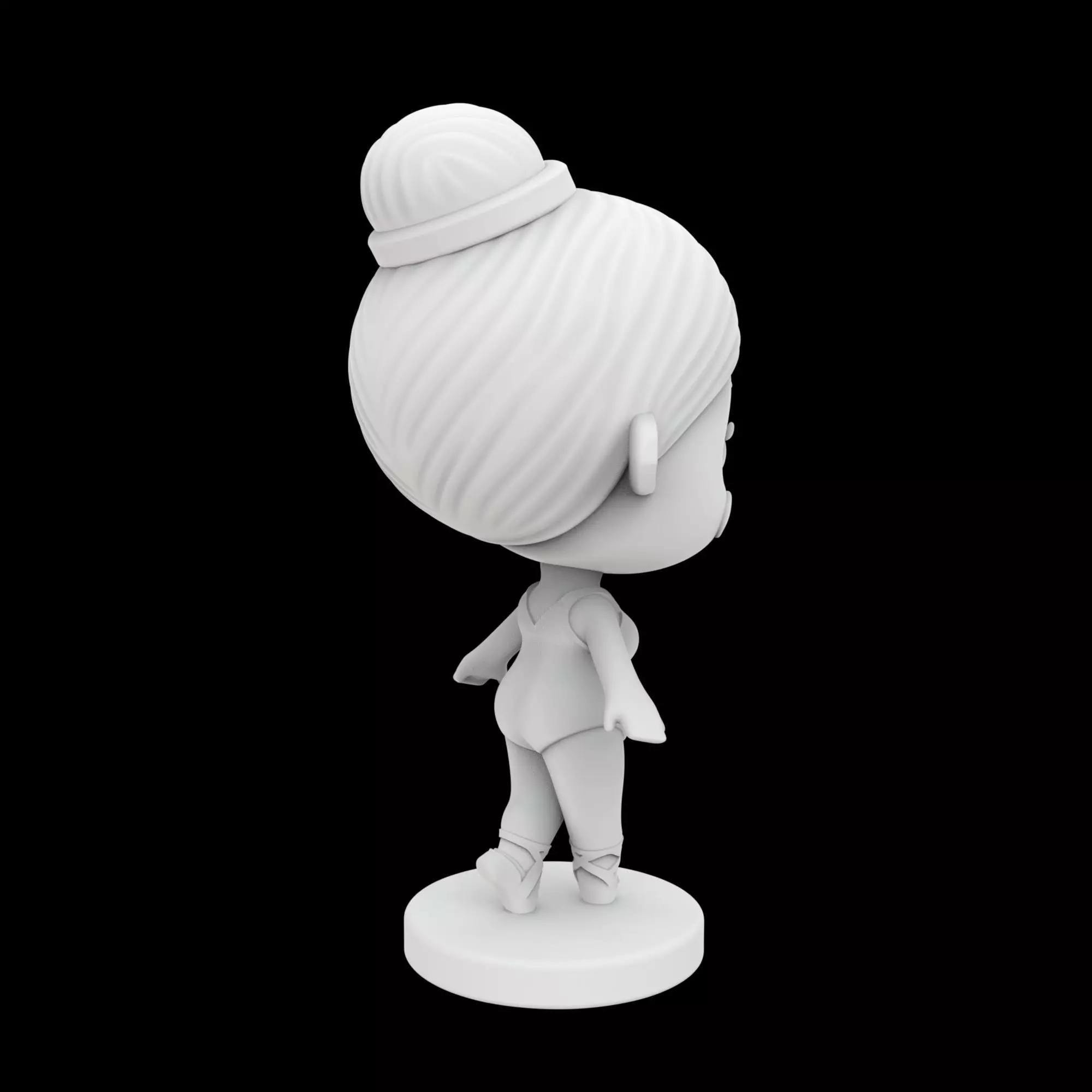 Kawaii Minimal Ballerina Figurine 3D Print Model 3D print model_3