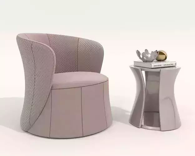 Modern Coffee Table and Armchair Set 74