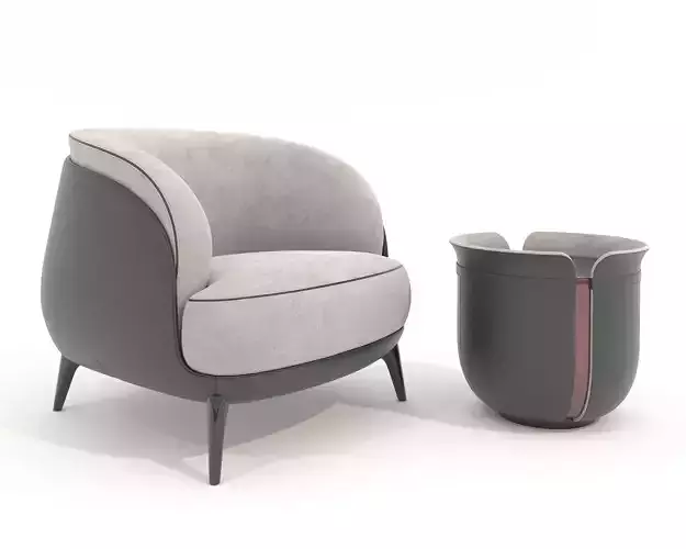 Modern Coffee Table and Armchair Set 75