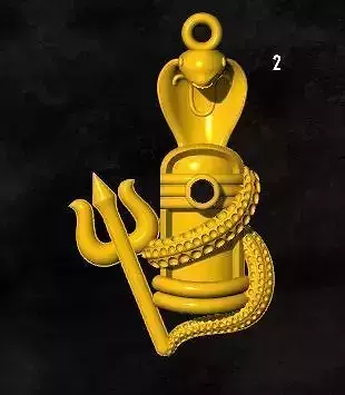 shiva ling thrisul locket pendent siva gold silver