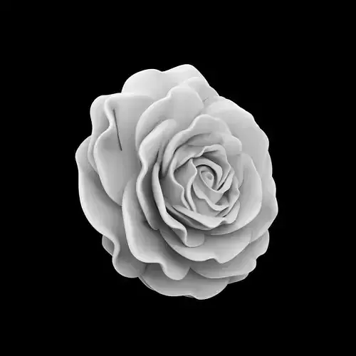 Rose Clock Face Sculpture 3D Print Model