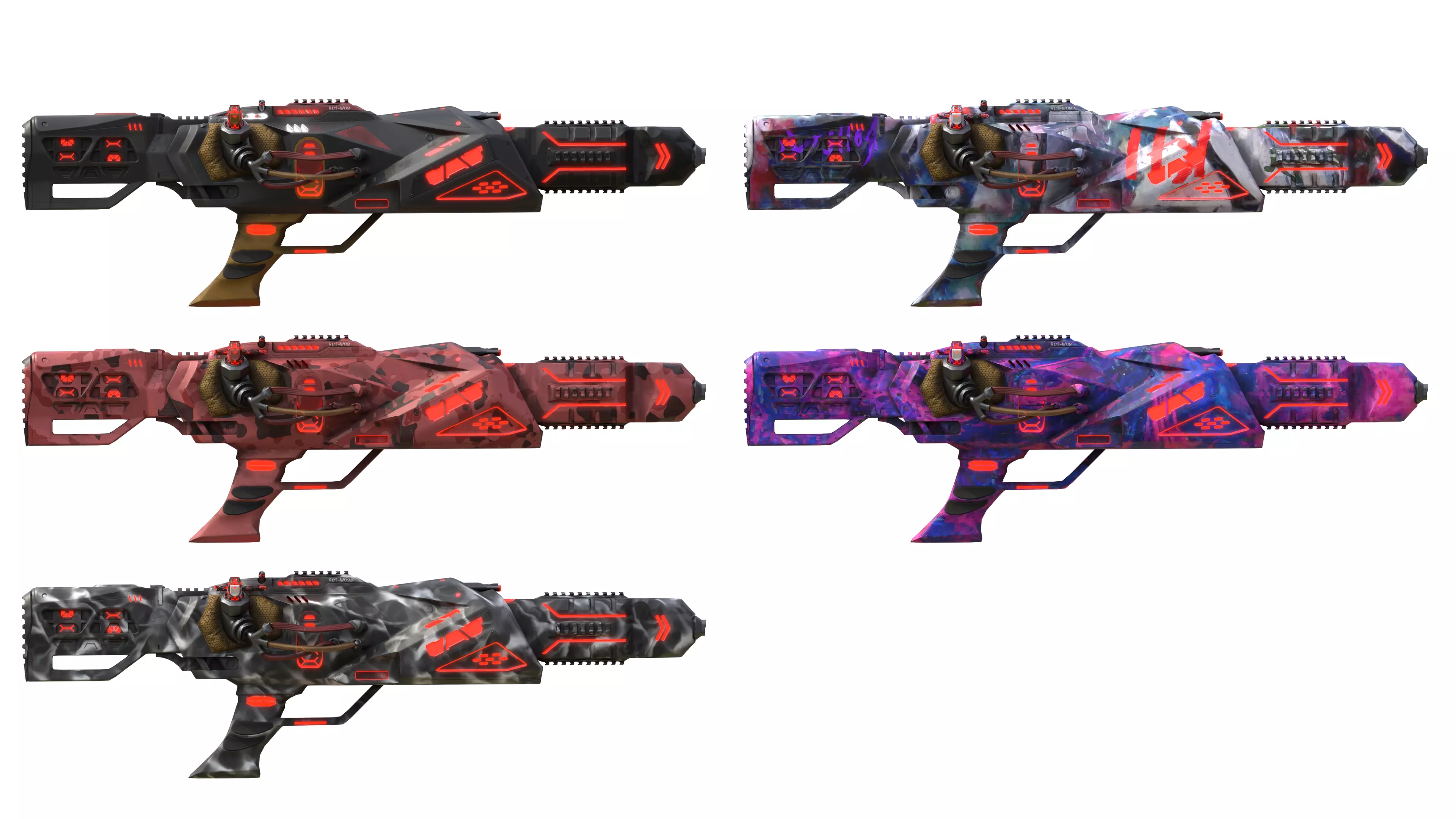 Sci-Fi Neon Weapons - SciFi Rifle 1 3D model_2