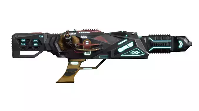 Sci-Fi Neon Weapons - SciFi Rifle 1