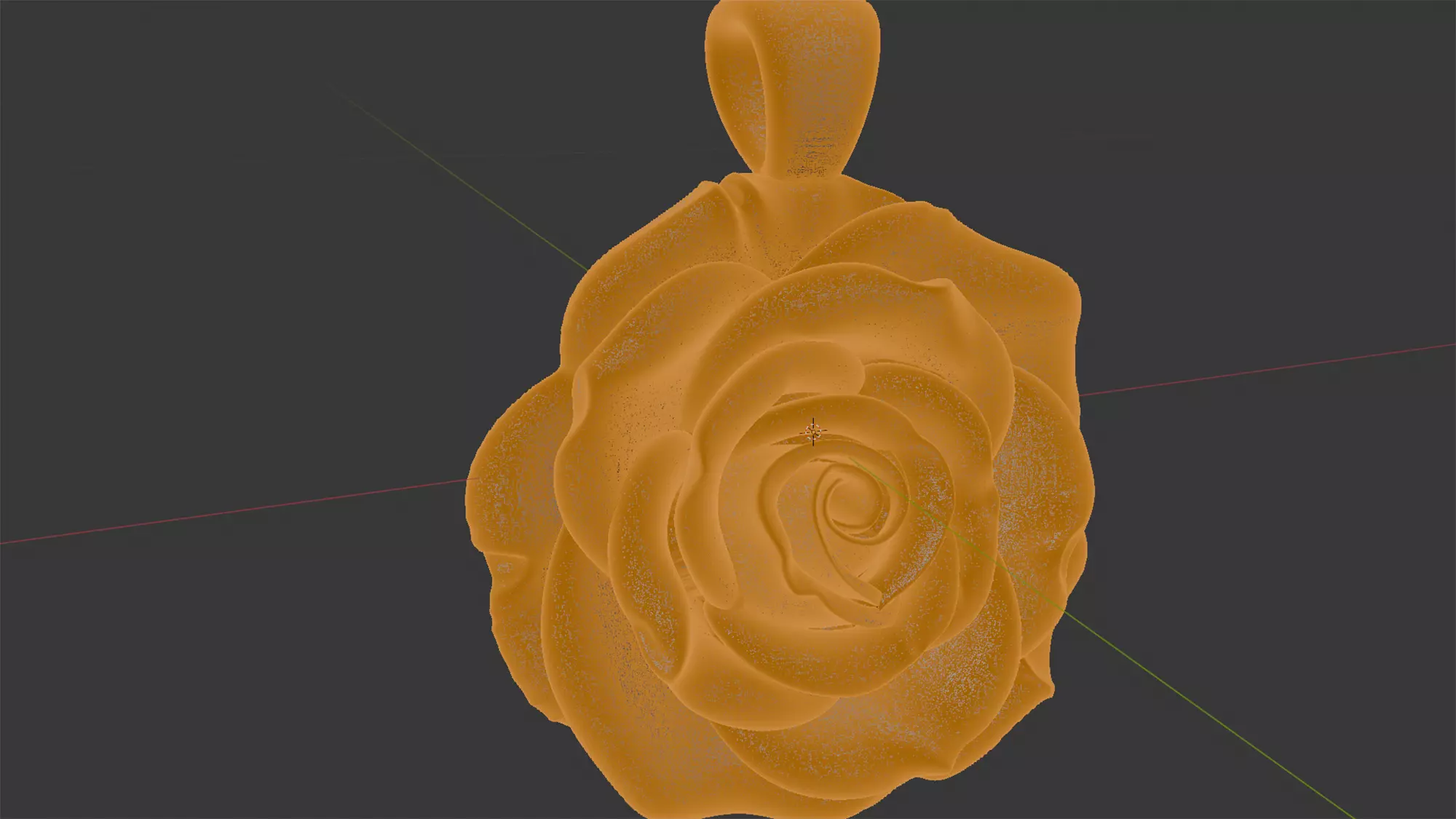 Rose Pendant Flat Back 3D Print Model 3D print model_5