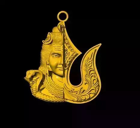 arda nariswar shiva siva gold silver pendent locket