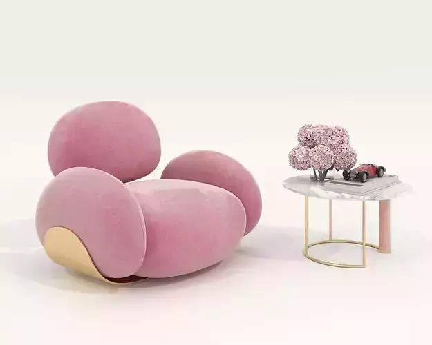 Modern Coffee Table and Armchair Set 76