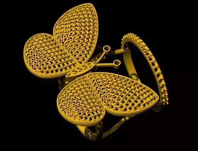 butterfly ring gold silver butter fly insect