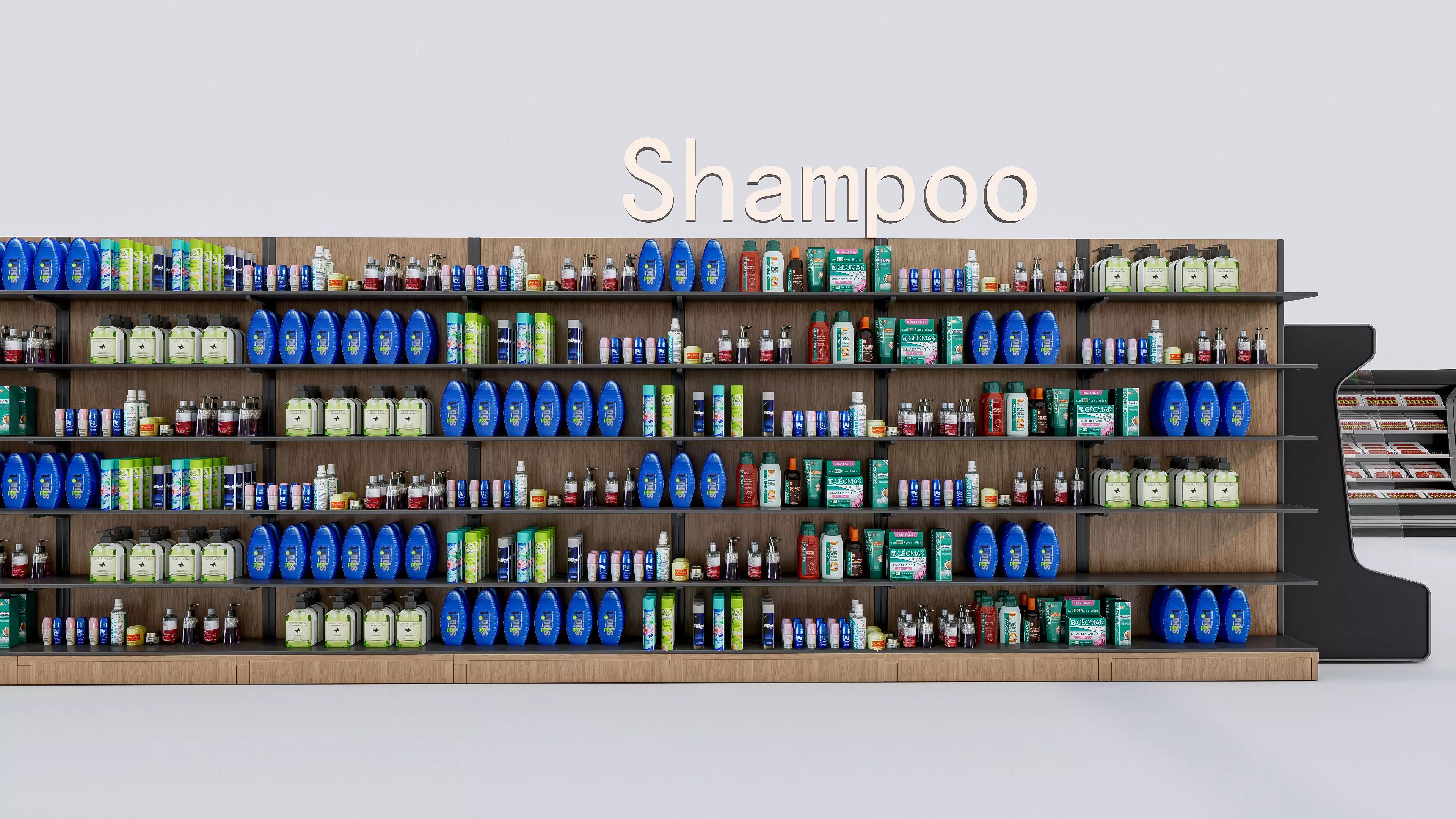 Supermarket Convenience Store Shelves Display Racks 6 3D model_56