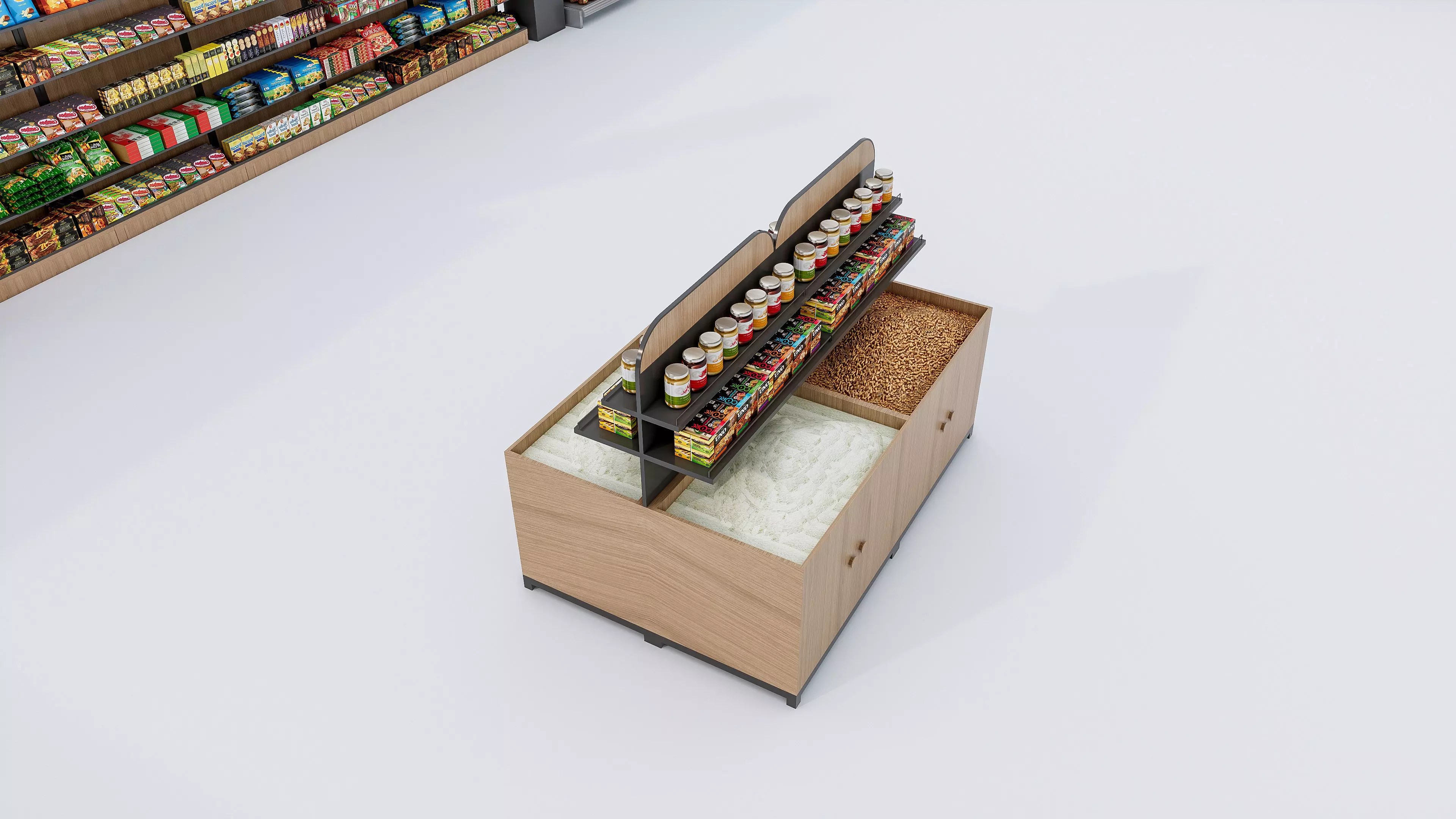 Supermarket Convenience Store Shelves Display Racks 6 3D model_34