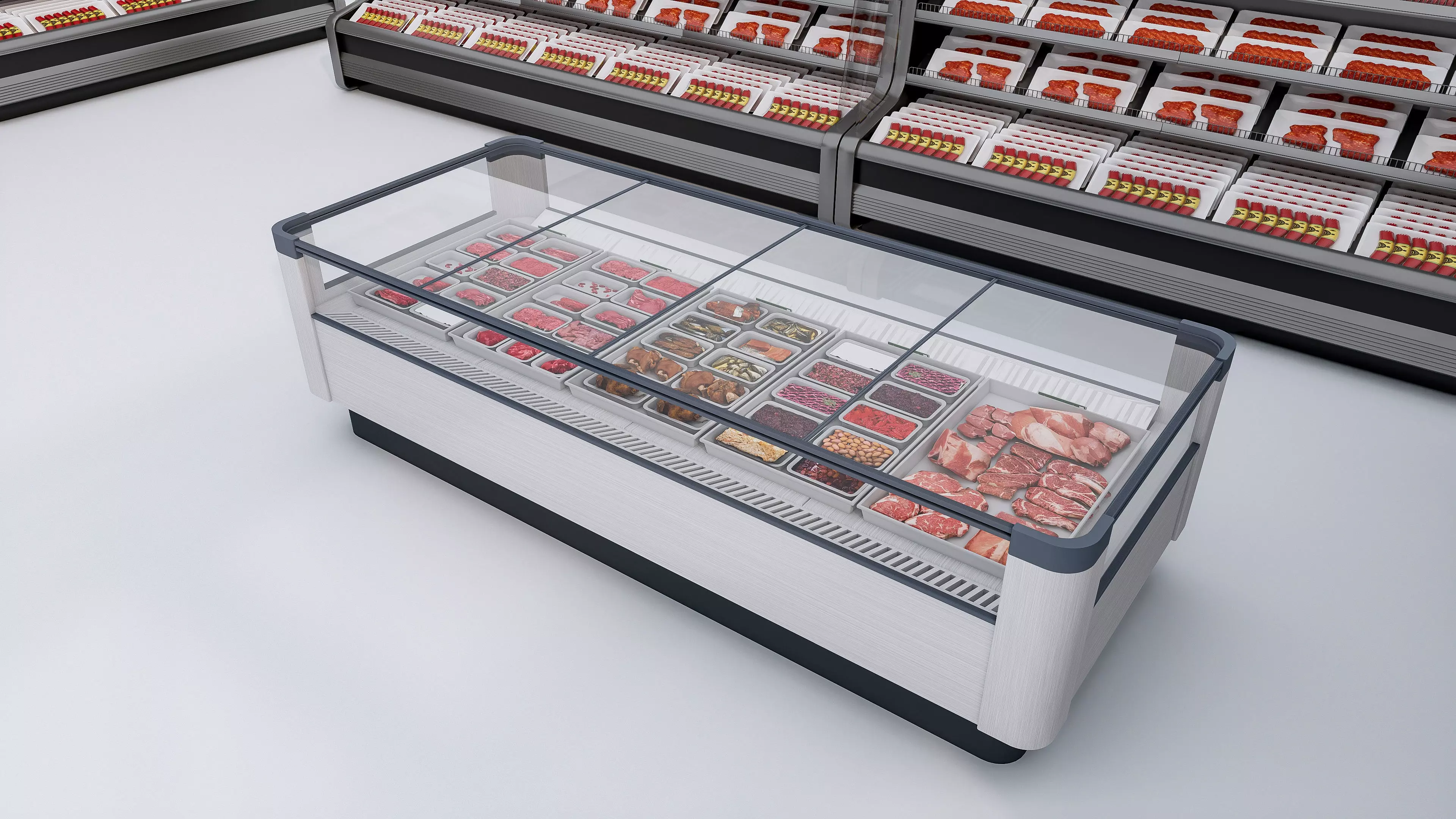 Supermarket Convenience Store Shelves Display Racks 6 3D model_21