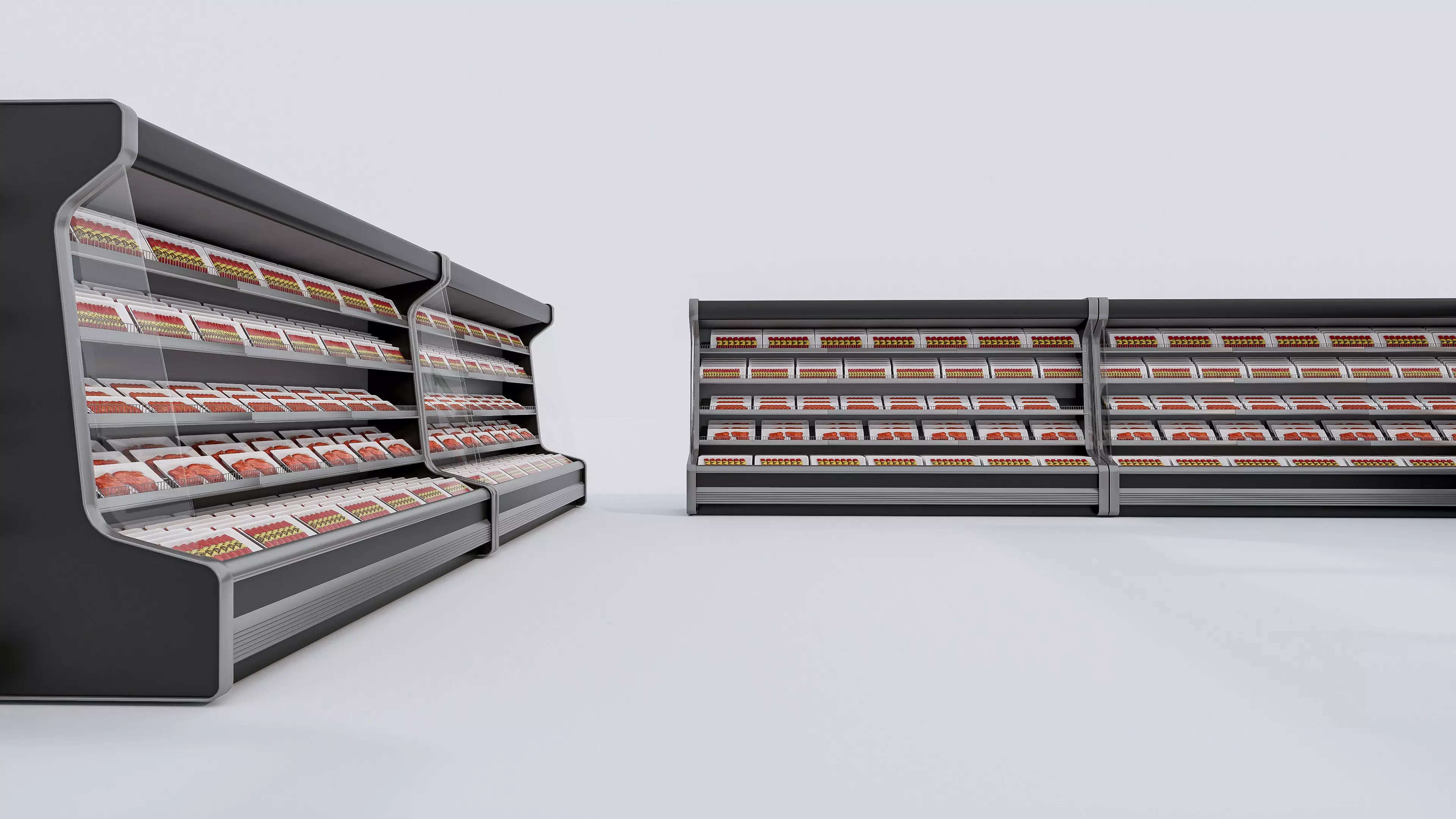 Supermarket Convenience Store Shelves Display Racks 6 3D model_52