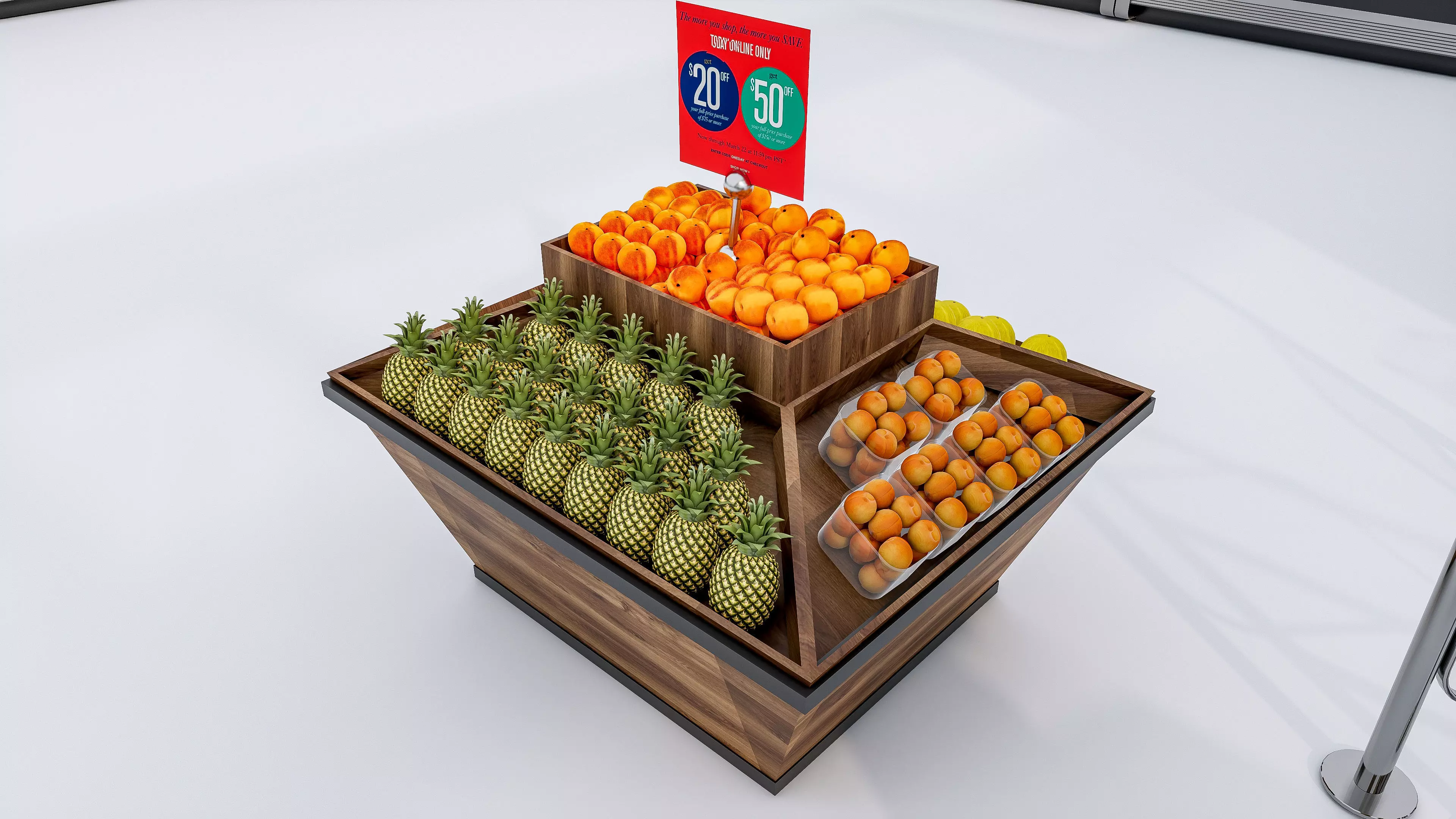 Supermarket Convenience Store Shelves Display Racks 6 3D model_26