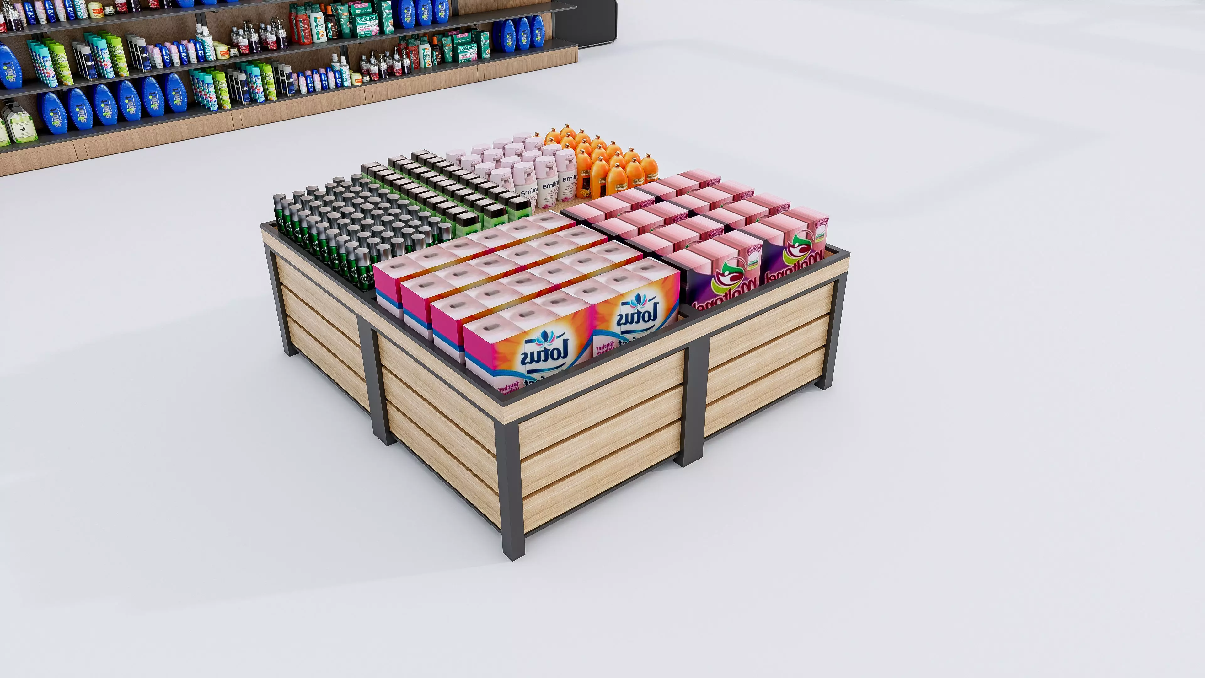 Supermarket Convenience Store Shelves Display Racks 6 3D model_38