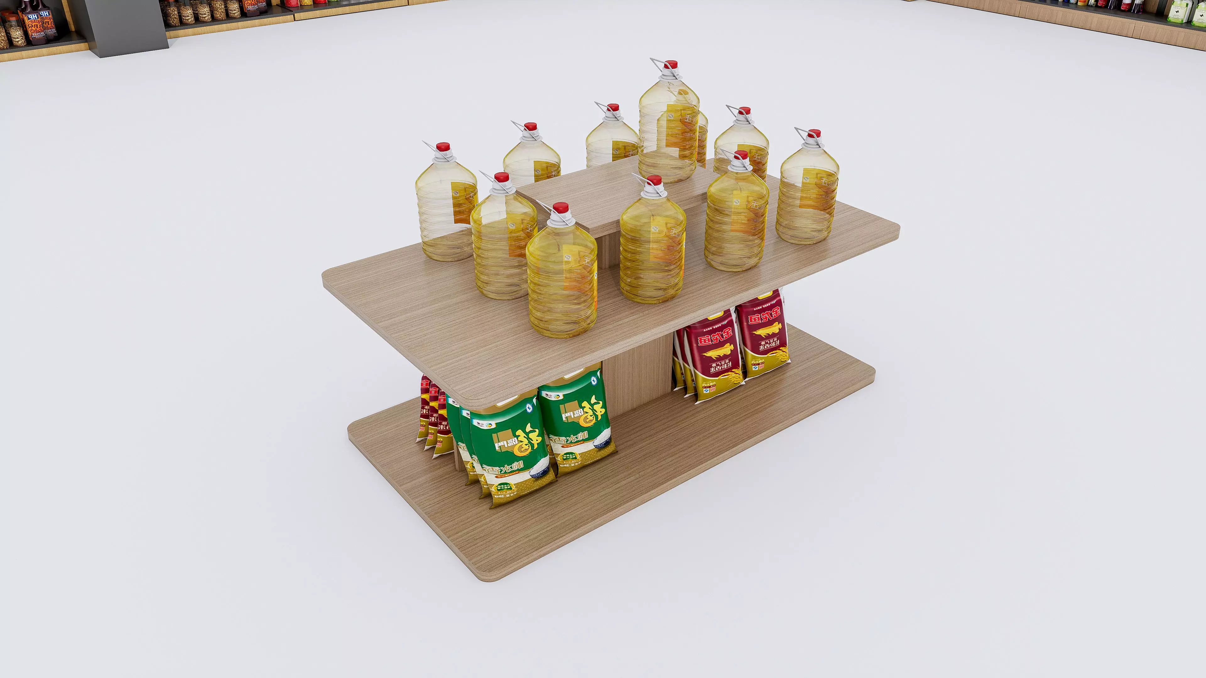 Supermarket Convenience Store Shelves Display Racks 6 3D model_32