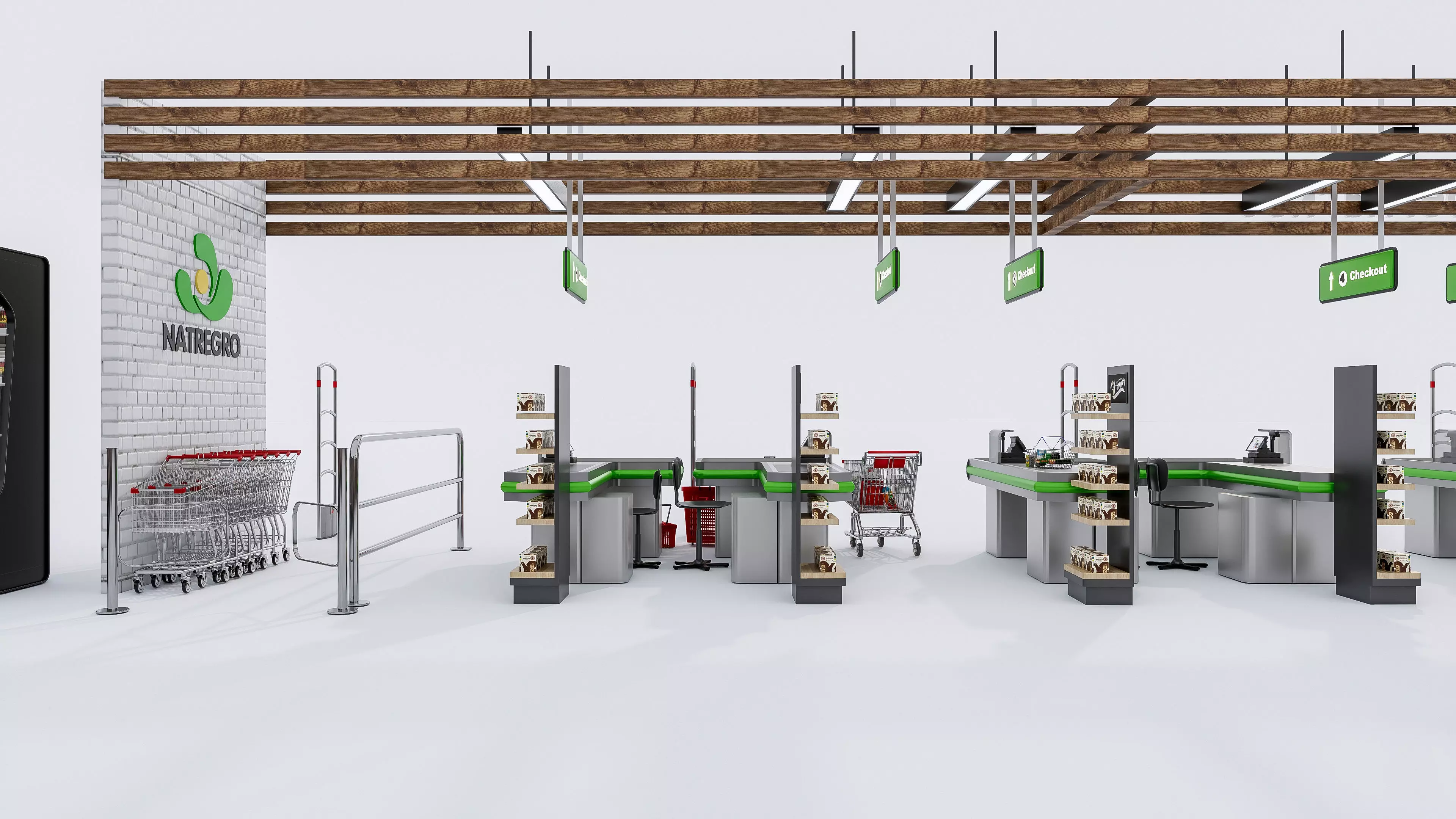 Supermarket Convenience Store Shelves Display Racks 6 3D model_50