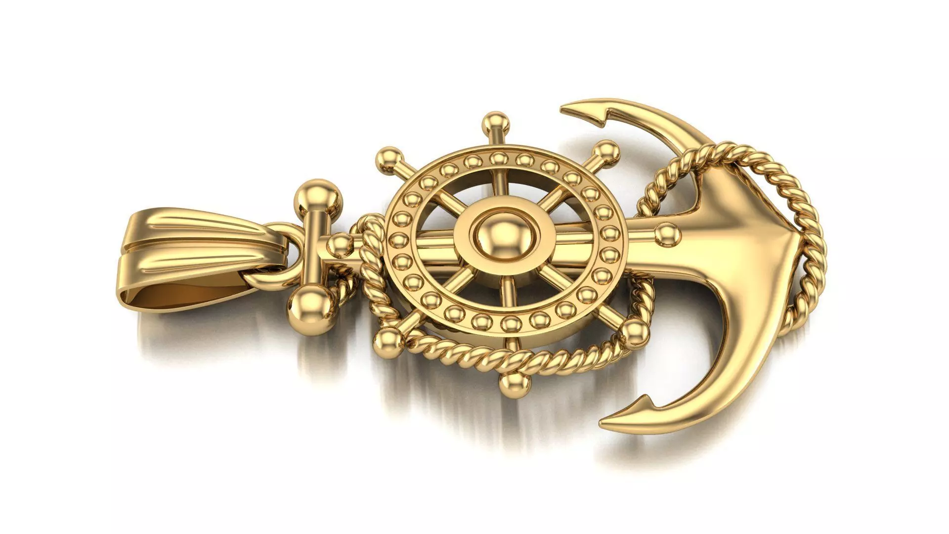 Anchor pendant 3D print model_3