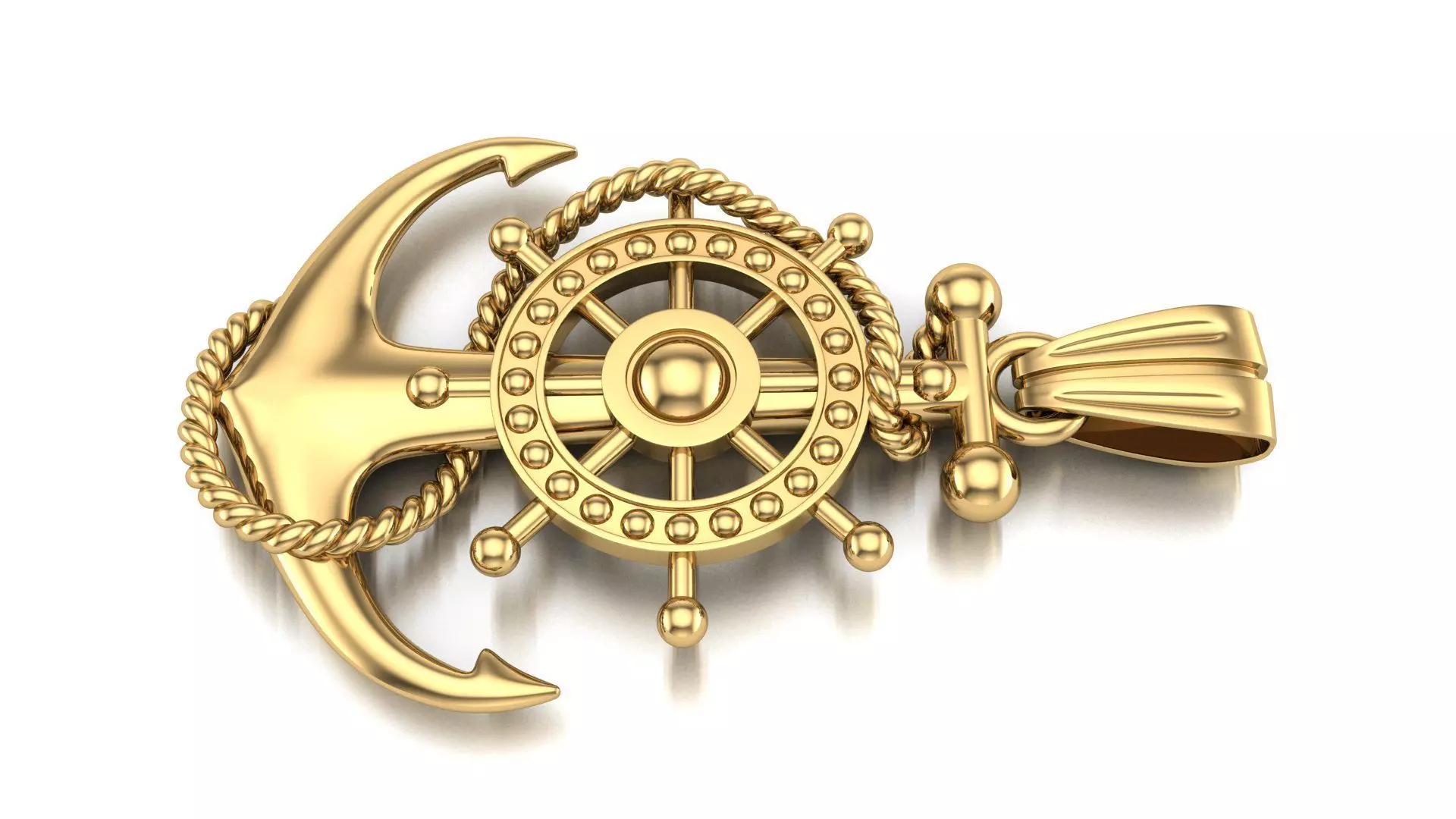 Anchor pendant 3D print model_2