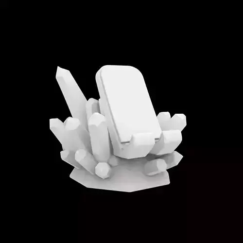 Crystal Shard Phone Stand 3D Print Model