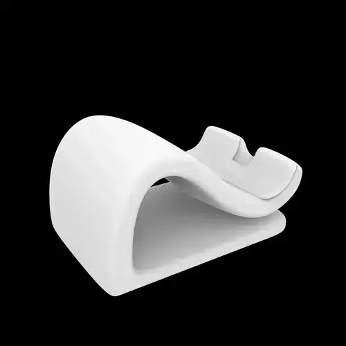 Curved Wave Phone Stand 3D Print Model