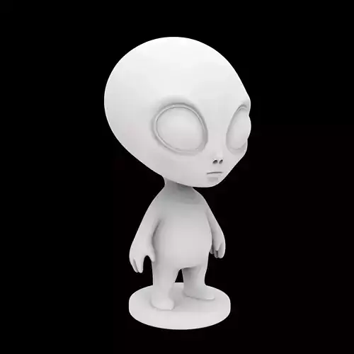 Cute Alien Figurine 3D Print Model