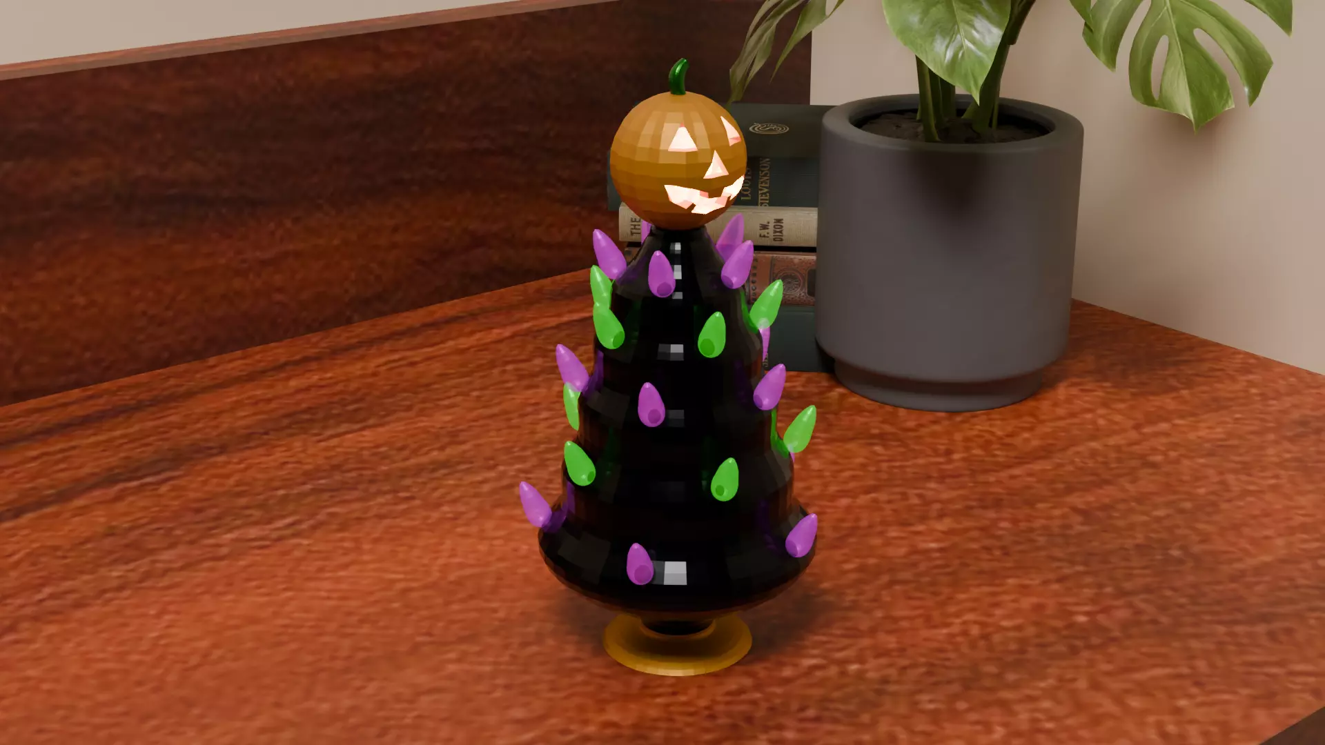 Weird but Cute Halloween Tree Free 3D model