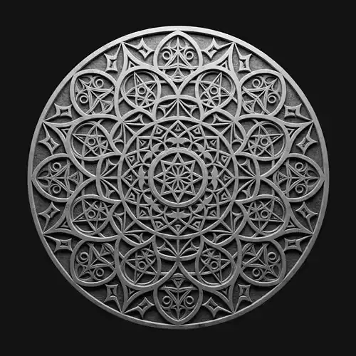 Sacred Geometry Mandala Wall Art 3D print model