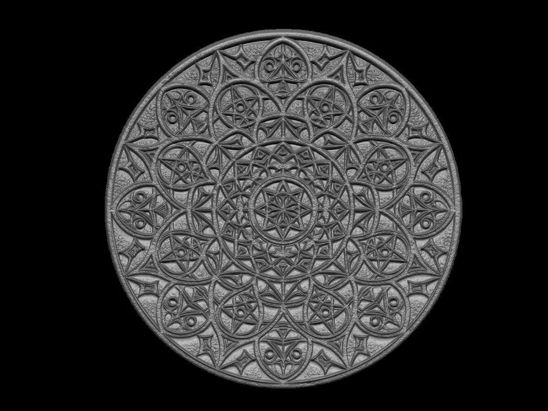 Sacred Geometry Mandala Wall Art 3D print model_1