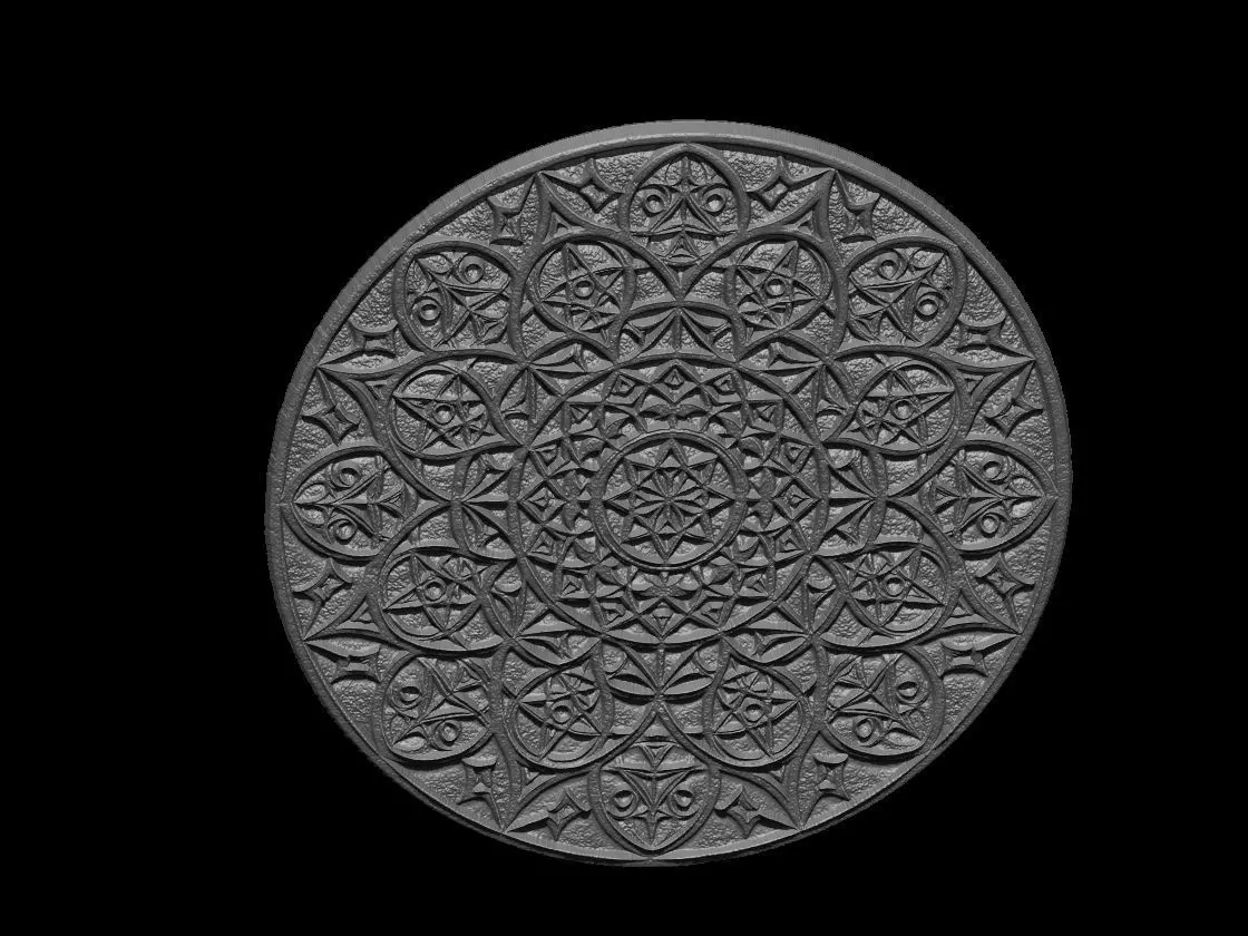 Sacred Geometry Mandala Wall Art 3D print model_5
