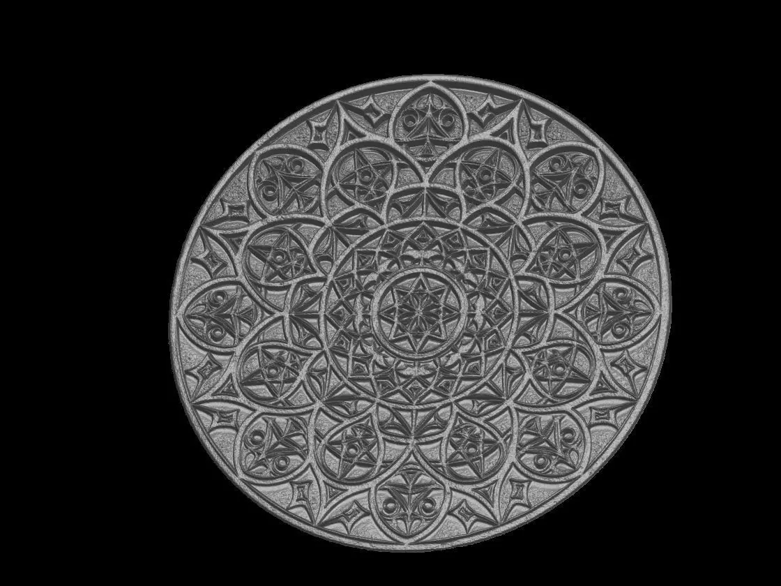 Sacred Geometry Mandala Wall Art 3D print model_4