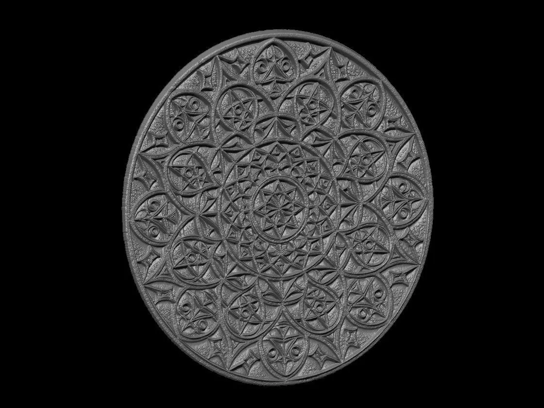 Sacred Geometry Mandala Wall Art 3D print model_3