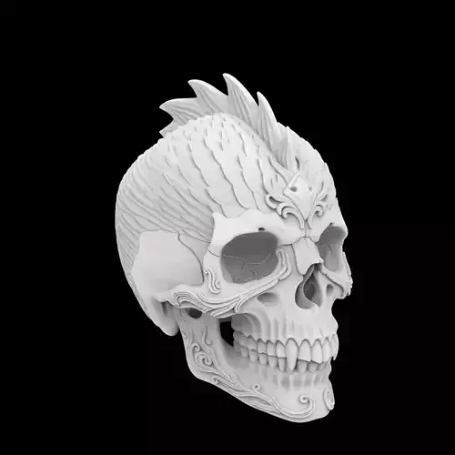 Ornate Dragon Skull 3D Print Model