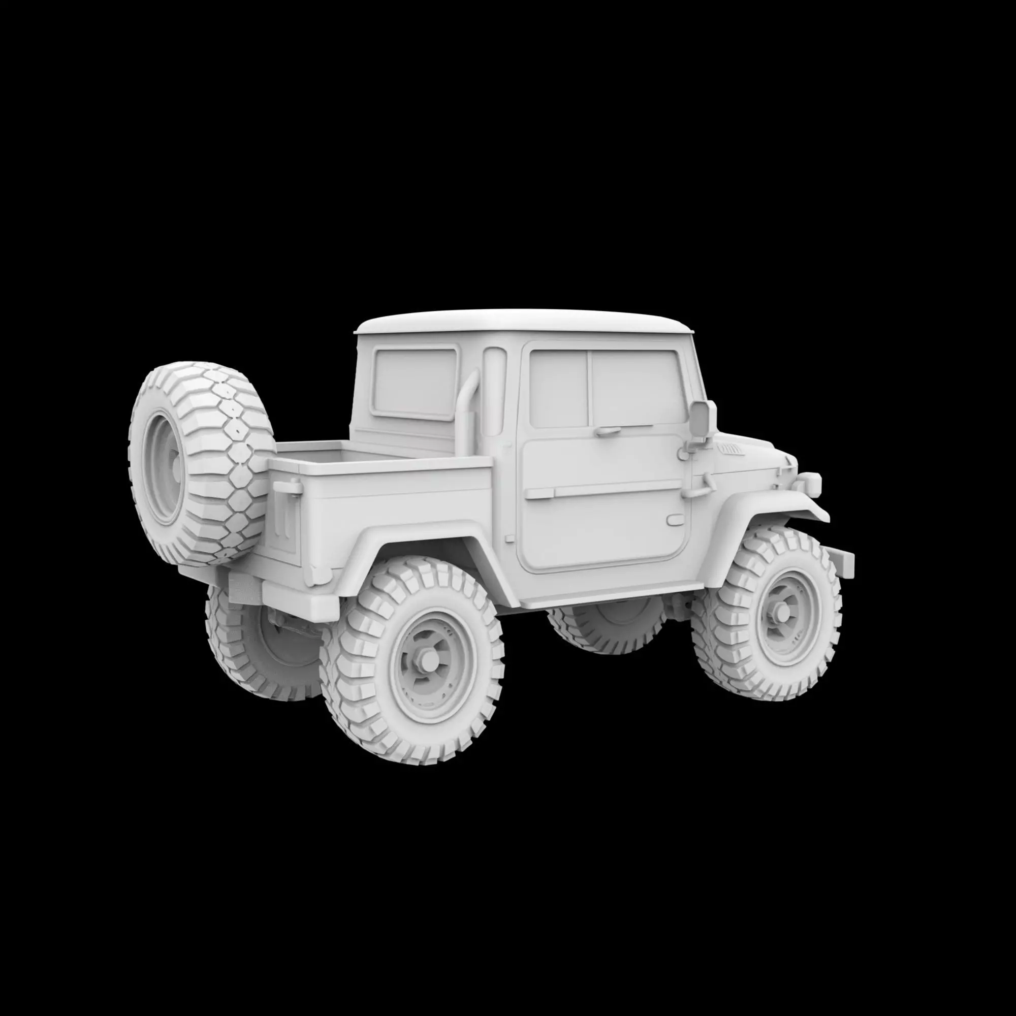 Toyota Offroad Truck 3D Print Model 3D print model_3