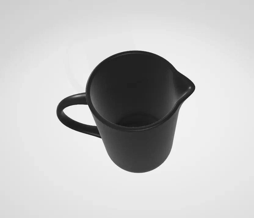Over Back Coupe  Ceramic Pitcher Low-poly 3D model_2