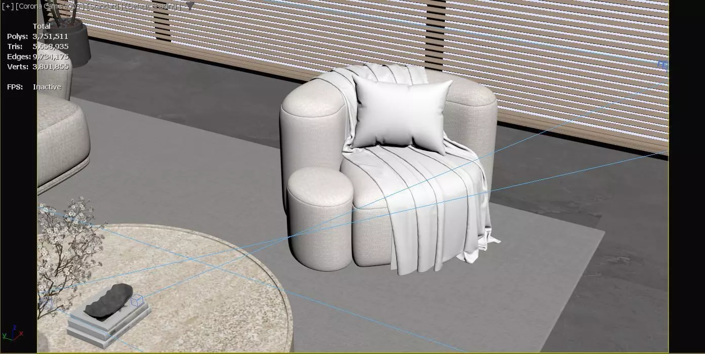 Modern Living Room 3D model_13
