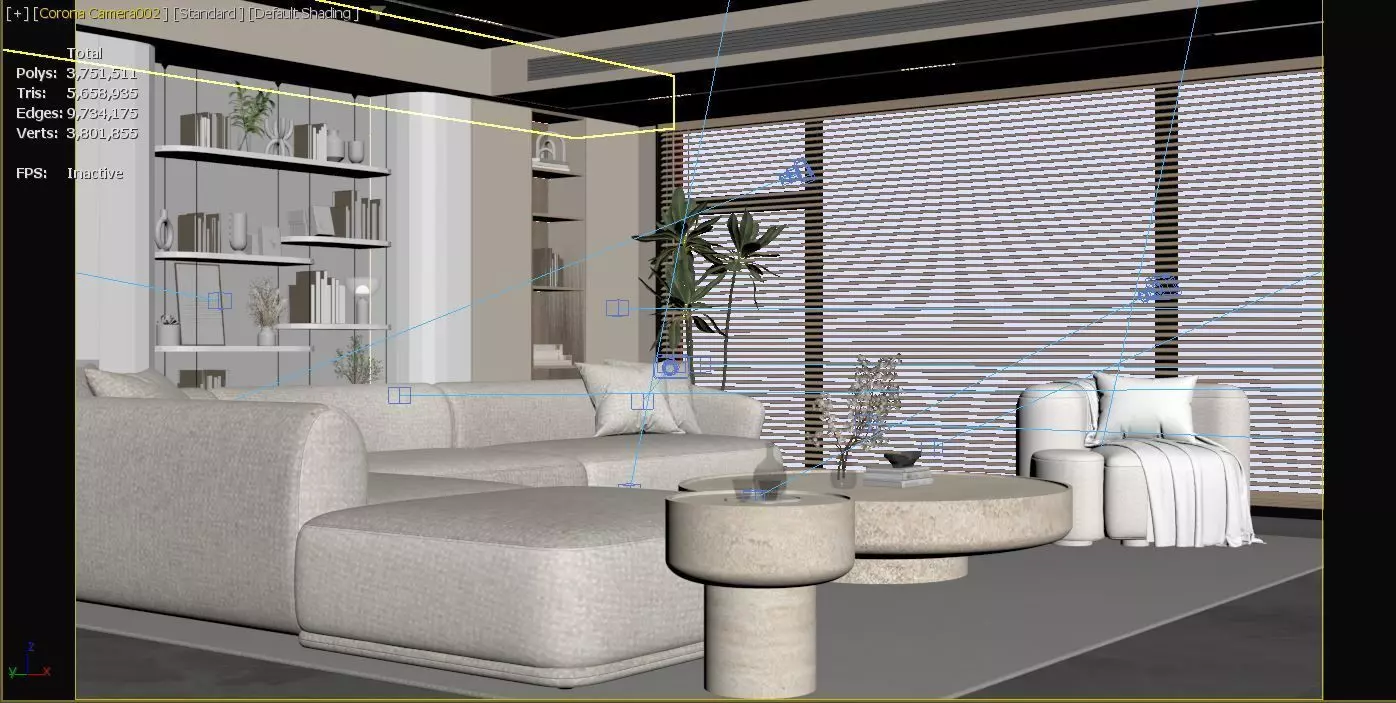 Modern Living Room 3D model_12